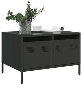 fekete hidegen hengerelt acél TV-szekrény 68 x 50 x 43,5 cm