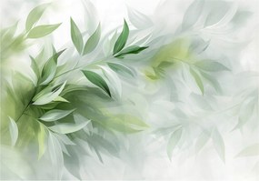 Fotótapéta Levelek Absztrakt Zöld Tapéta Hálószoba Nappali 254x184