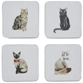 Tányéralátét és poháralátét szett 8 db-os Curious Cats – Cooksmart ®