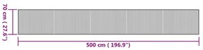 négyszögletű természetes bambusz szőnyeg 70 x 500 cm