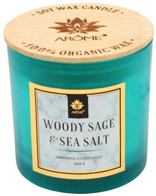 Arome Szójaviasz Woody Sage and Salt 400 g fakanóccal és fedéllel