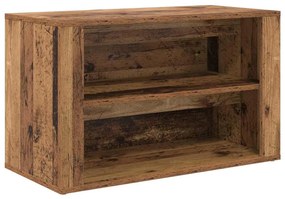 Cipőtartó polcokkal tárolóval Régi fa 75 x 35 x 45 cm Faanyag