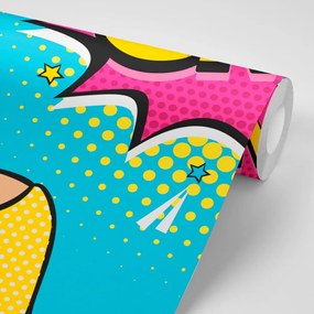 Öntapadó tapéta hölgy pop art stílusban - OMG!