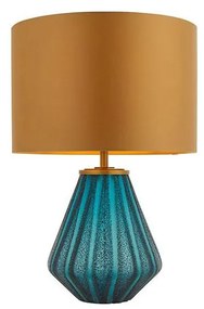 Endon 93059 - ALYSSIA asztali lámpa 1xE27/10W/230V arany/kék