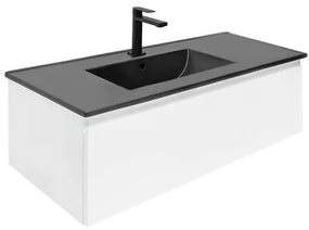 Fürdőszobaszekrény mosdókagylóval SAT B-WAY 99x30x45 cm fehér fényes BWAY100WU4BB