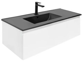 SAT B-WAY Fürdőszobaszekrény mosdóval 99x30x45 cm fehér fényes BWAY100WU4BB