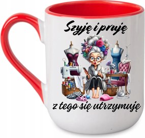 Bögre „Varom és préselem” kétoldalas Piros 330 coffee