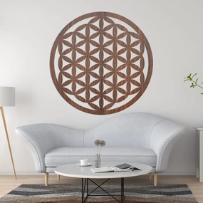 Elegáns faragott fa mandala falra - FLORUM