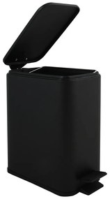 Matt fekete acél pedálos szemetes 5 l Erik – Spirella