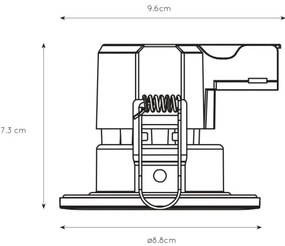 Lucide 22973/06/99 -LED Dimmelhető fürdőszobai lámpa BINKY LED/6,5W/230V IP65