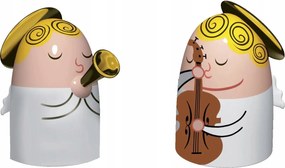 Alessi Angels Band Karácsonyi figurák 2 Angyalka trombitával és hegedűvel