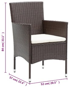 11 részes barna polyrattan kültéri étkezőgarnitúra