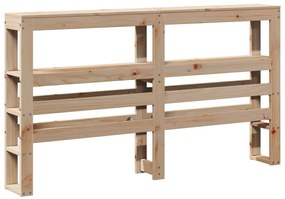 tömör fenyőfa fejtámla polcokkal 140 cm