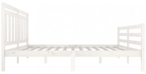 vidaXL fehér tömör fa ágykeret 140 x 200 cm