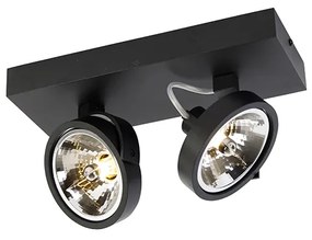 Design spotlámpa fekete állítható 2-lámpás - Go