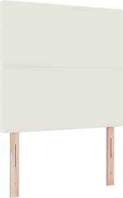 vidaXL LED ágytámla LED -es lámpákkal Krém 90 cm Poliészter