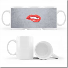 Fotó bögre Csábító ajkak