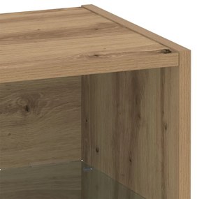 lebegő polc 2 db Kézműves tölgy 40x28.5x40 cm Szerelt fa