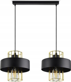 Függő lámpa Csillár Plafon Fekete Fehér Loft