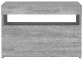 szürke sonoma színű TV-szekrény LED-ekkel 60 x 35 x 40 cm
