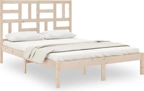 vidaXL King Size tömör fa ágykeret 150 x 200 cm