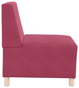 bordó bársony kanapéfotel 55 cm