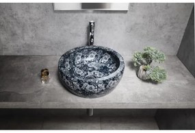 Sapho - PRIORI ráültethető mosdó, Ø 41 cm, kerámia/kék