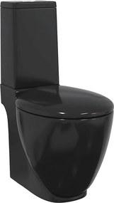 vidaXL fekete kerámia WC öblítőrendszerrel