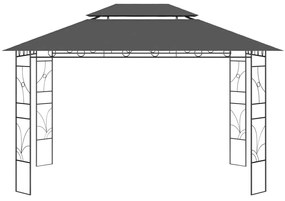 Antracitszürke pavilon 4 x 3 x 2,7 m 160 g/m²