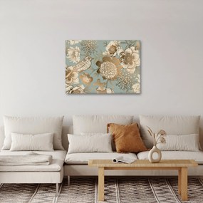 Arany virágok képe (70x50 cm)