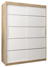 Ruhásszekrény 180 cm Verika 1 180 (szonoma tölgy + fehér). 1063723