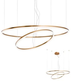 Redo 01-1721 - LED Csillár zsinóron ORBIT LED/42W + LED/66W/230V bronz