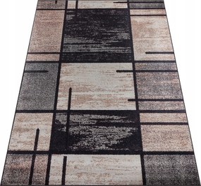 Szőnyeg Barna-fekete 160X220 CM Modern Geometrikus Csúszásgátló Bcf