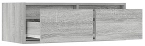 TV-szekrény LED-es világítással szürke sonoma 75x35,5x25 cm