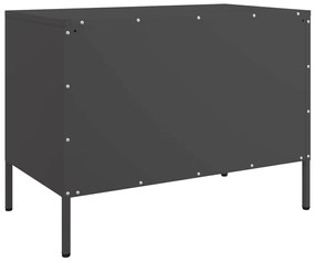 fekete acél TV-szekrény 68 x 39 x 50,5 cm