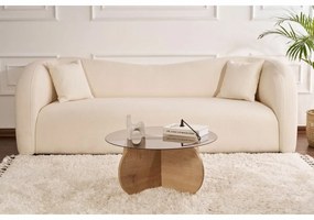 Aeris Sapphire Oak konferenciaasztal sötét üveggel