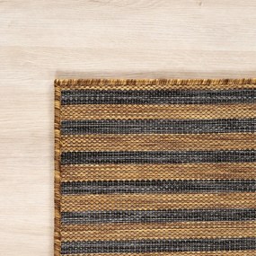 Fekete-barna kültéri-beltéri futószőnyeg 80x250 cm Mira 1453 – Ayyildiz Carpets