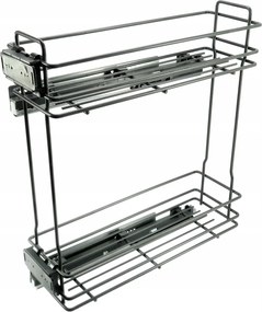 Kihúzható Cargo Kosár Szekrényhez 15 Antracit 2 Polc Bal Oldali Rekeszek