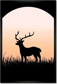 Poszterek keretben 40x60 Szarvas sziluett éjszaka