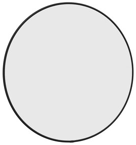 fekete falitükör Ø 50 cm Kerek