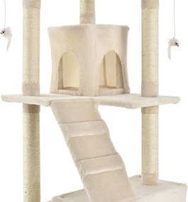 Macska kaparó fekvőhely 170 cm házikó/oszlop