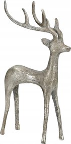 Rénszarvas Figura Ezüst 28cm Nagy Karácsonyi Dekoráció