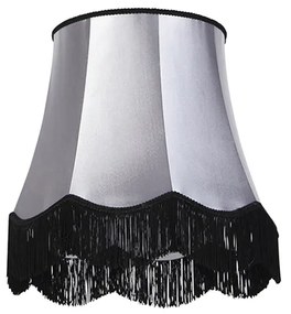 Selyem lámpabúra fekete szürkével 45 cm - Granny