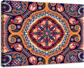 Vászonkép 70x50 Geometrikus mandala a nappaliba boho stílusban Etnikai minták