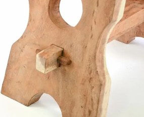 DIVERO® Masszív zsámoly mungur fából kézi munka