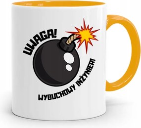 Mérnöknek Sárga Ajándék Bögre fényképes nyomtatással