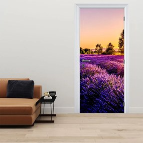 Fotótapéta ajtóra - Levendula mező (95x205cm)