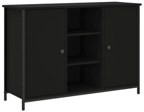 fekete szerelt fa tálalószekrény 100 x 35 x 70 cm