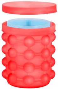 Szilikon jégkocka készítő és italhűtő - 12 x 14 cm - piros