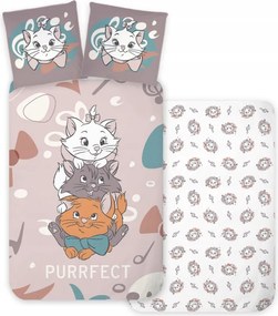 Disney Marie Purrfect gyerek, ovis ágyneműhuzat 100×135 cm, 40×60 cm